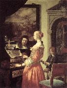 MIERIS, Frans van, the Elder Duet oil painting artist